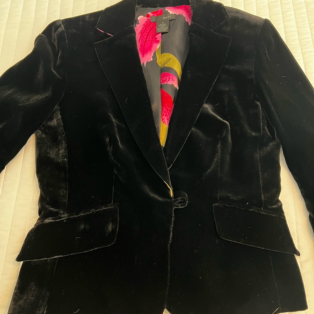WD.NY Black Velvet Women's Blazer